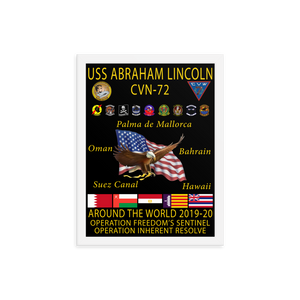 USS Abraham Lincoln (CVN-72) 2019-20 Framed Cruise Poster