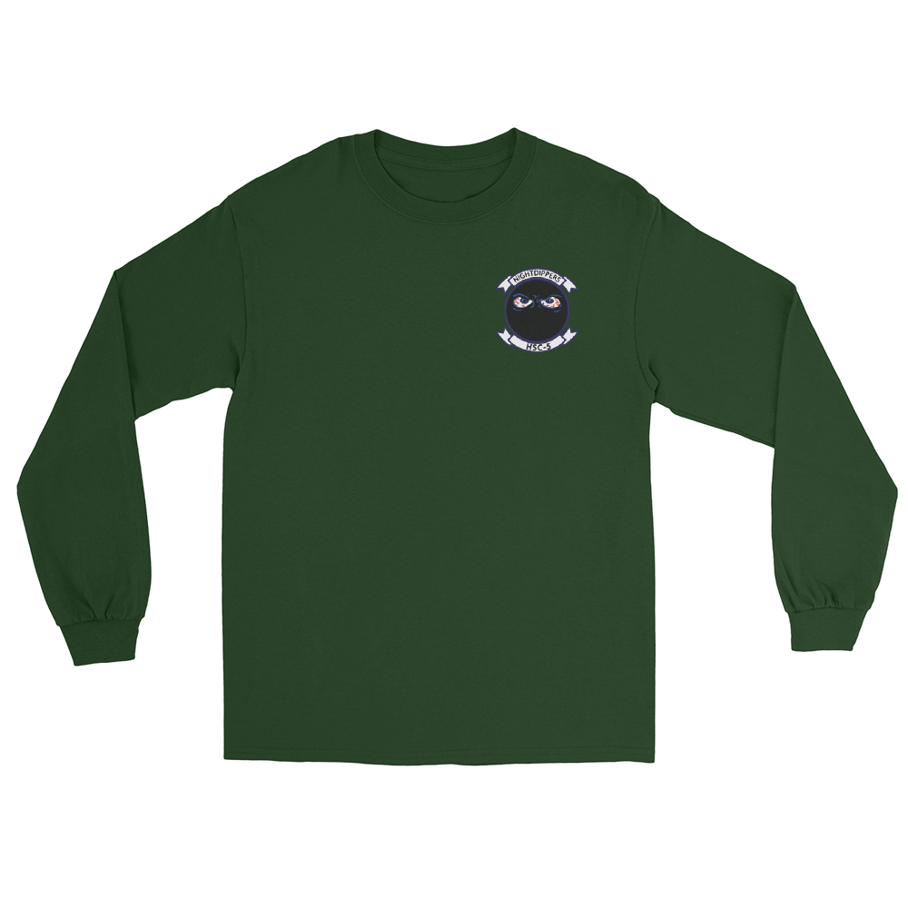 HSC-5 Nightdippers Squadron Crest Long Sleeve T-Shirt