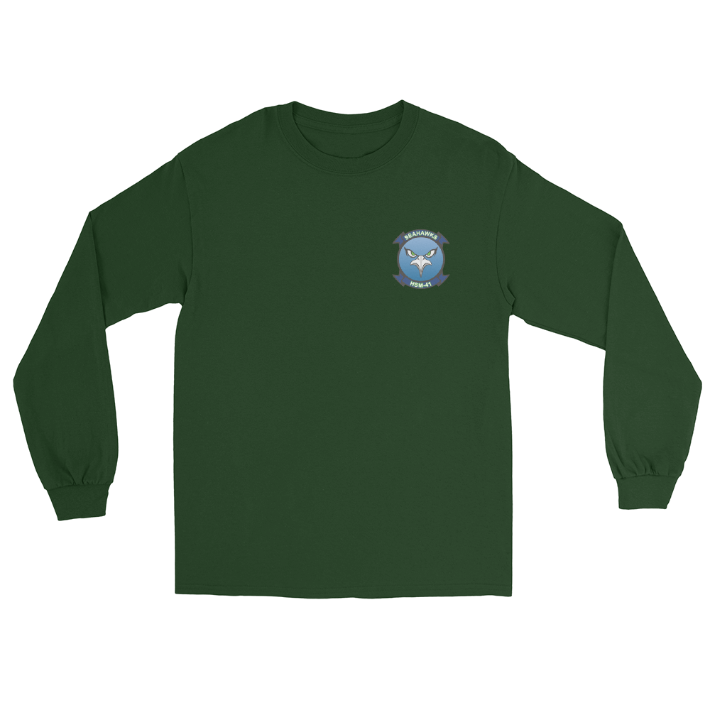 HSM-41 Seahawks Squadron Crest Long Sleeve T-Shirt