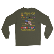 Load image into Gallery viewer, USS Abraham Lincoln (CVN-72) 1998 Long Sleeve Cruise Shirt