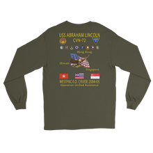 Load image into Gallery viewer, USS Abraham Lincoln (CVN-72) 2004-05 Long Sleeve Cruise Shirt