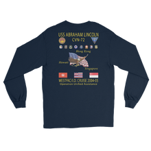 Load image into Gallery viewer, USS Abraham Lincoln (CVN-72) 2004-05 Long Sleeve Cruise Shirt