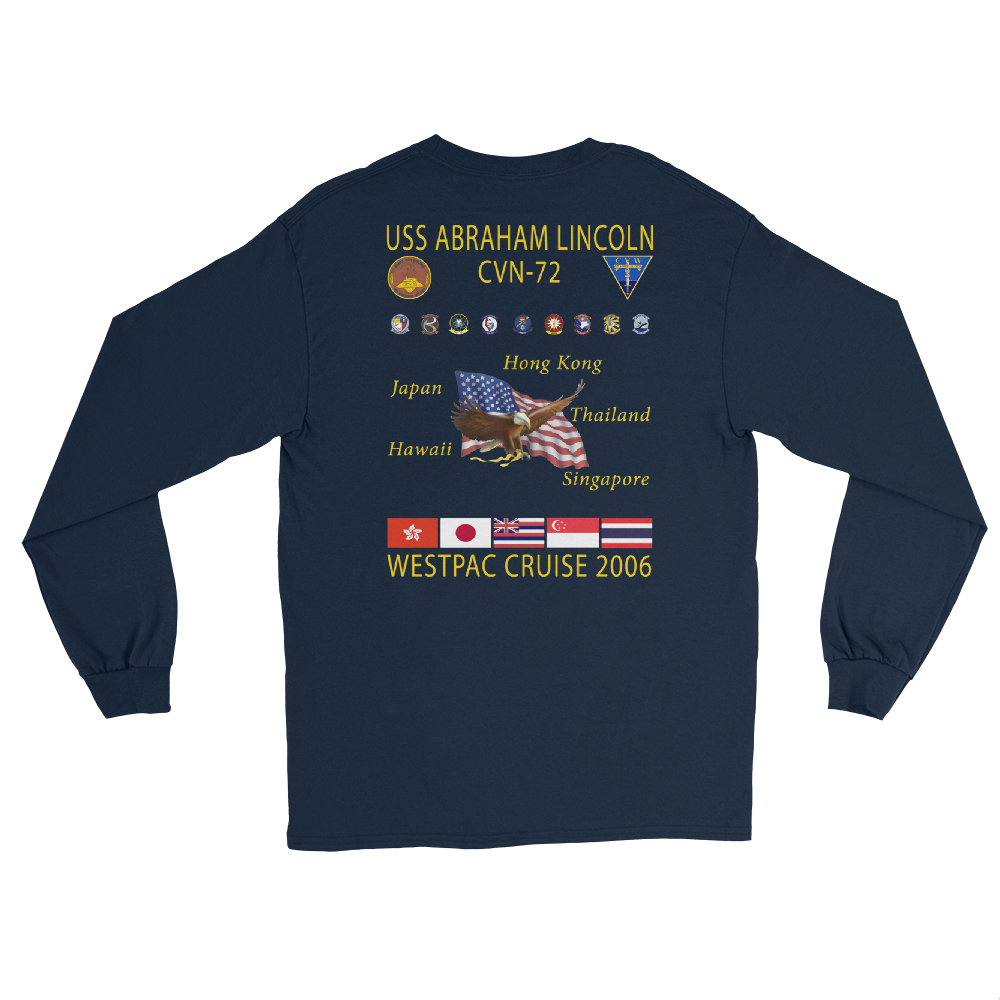 USS Abraham Lincoln (CVN-72) 2006 Long Sleeve Cruise Shirt