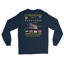 Load image into Gallery viewer, USS Abraham Lincoln (CVN-72) 2008 Long Sleeve Cruise Shirt
