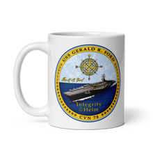 Load image into Gallery viewer, USS Gerald R. Ford (CVN-78) Ship&#39;s Crest Mug