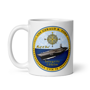 USS Gerald R. Ford (CVN-78) Ship's Crest Mug