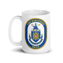 Load image into Gallery viewer, USS Wisconsin (BB-64) Ship&#39;s Crest Mug