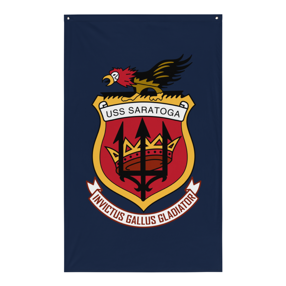 USS Saratoga (CV-60) Ship's Crest Flag
