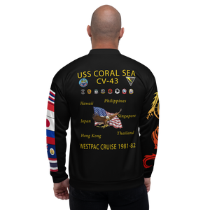 USS Coral Sea (CV-43) 1981-82 FP Cruise Jacket - WestPac