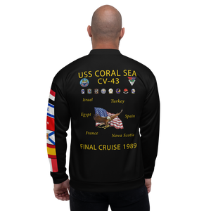USS Coral Sea (CV-43) 1989 FP Cruise Jacket - Black
