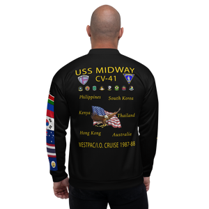 USS Midway (CV-41) 1987-88 FP Cruise Jacket - Black