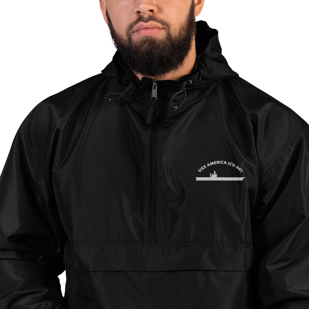 USS America (CV-66) Embroidered Champion Packable Jacket