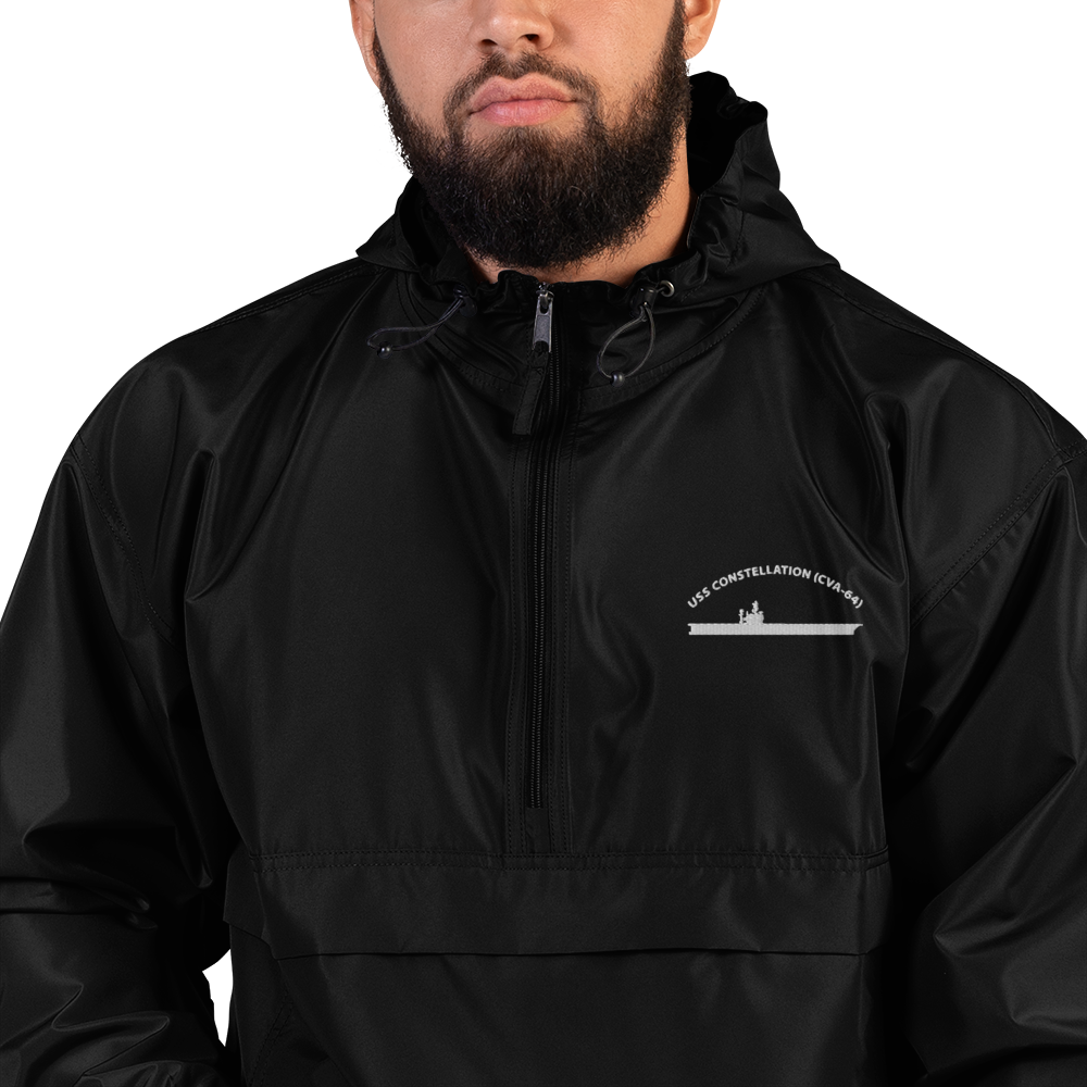 USS Constellation (CVA-64) Embroidered Champion Packable Jacket