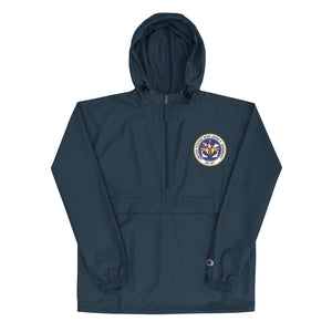 USS John F. Kennedy (CV-67) Embroidered Champion Packable Jacket - Ship's Crest