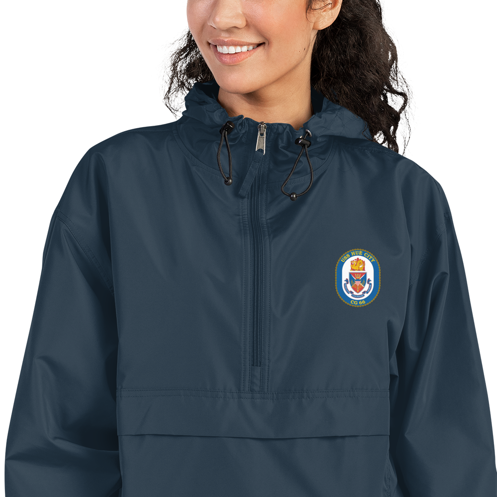 USS Hue City (CG-66) Embroidered Champion Packable Jacket