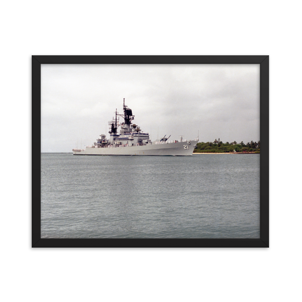USS Gridley (CG-21) Framed Poster - Starboard (2)