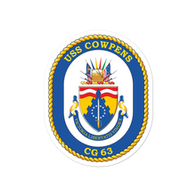 Load image into Gallery viewer, USS Cowpens (CG-63) Ship&#39;s Crest Vinyl Sticker