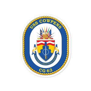 USS Cowpens (CG-63) Ship's Crest Vinyl Sticker