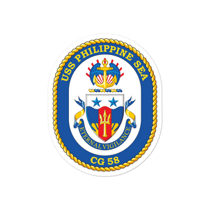 USS Philippine Sea (CG-58) Ship's Crest Vinyl Sticker