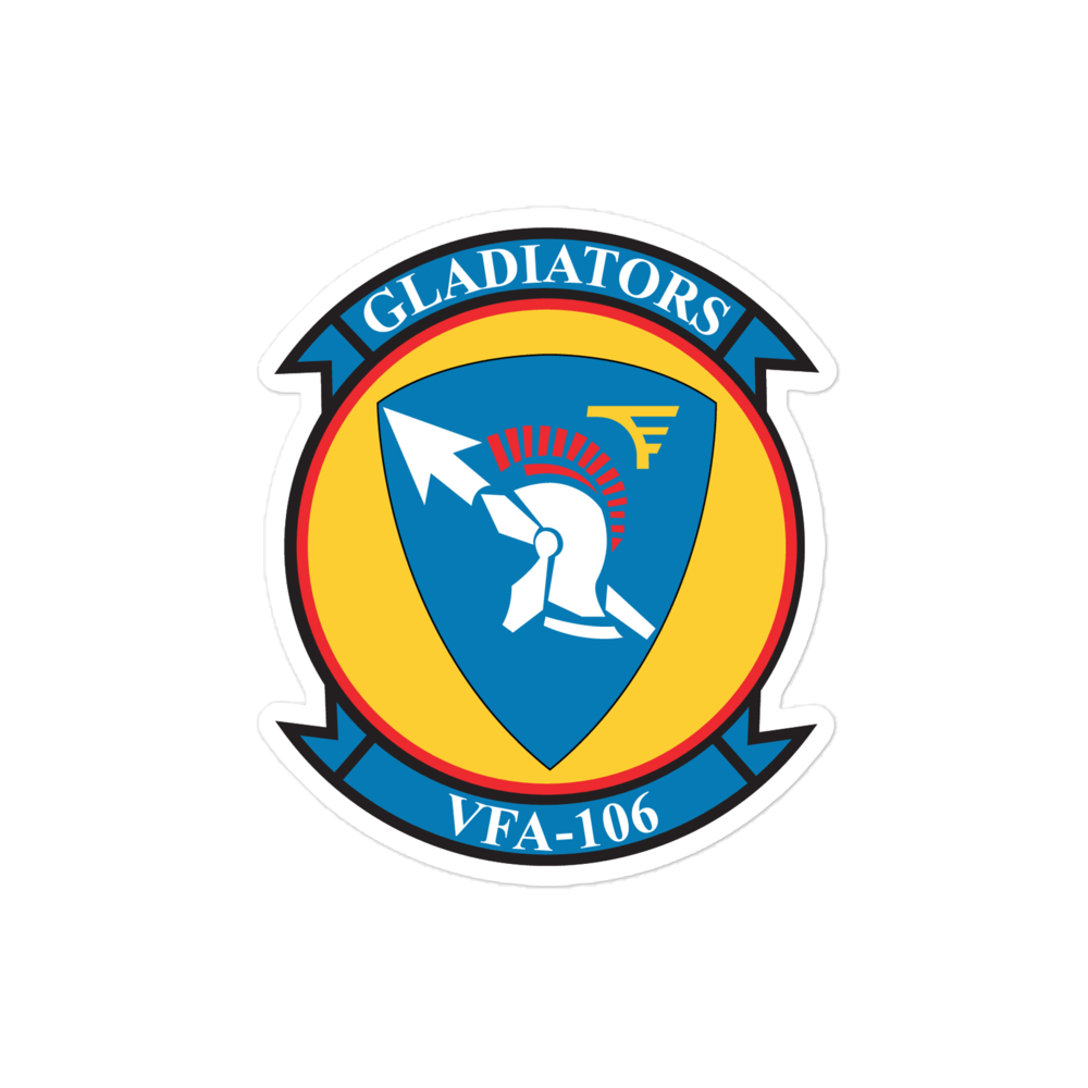VFA-106 Gladiators Squadron Crest Vinyl Sticker