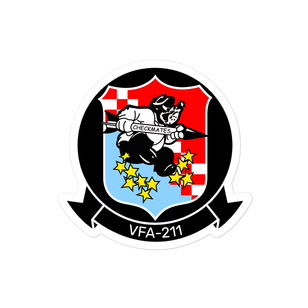 VFA-211 Checkmates Squadron Crest Vinyl Sticker