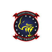 Load image into Gallery viewer, HSC-12 Golden Falcons Squadron Crest Vinyl Sticker