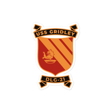 Load image into Gallery viewer, USS Gridley (DLG-21) Ship&#39;s Crest Vinyl Decal