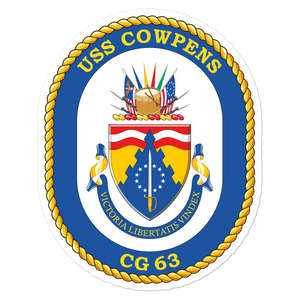 USS Cowpens (CG-63) Ship's Crest Vinyl Sticker