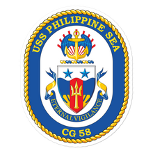 Load image into Gallery viewer, USS Philippine Sea (CG-58) Ship&#39;s Crest Vinyl Sticker