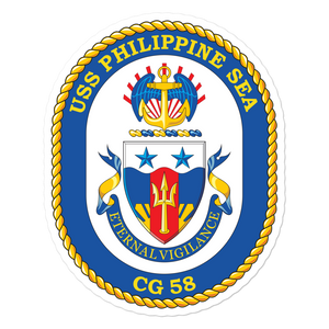 USS Philippine Sea (CG-58) Ship's Crest Vinyl Sticker