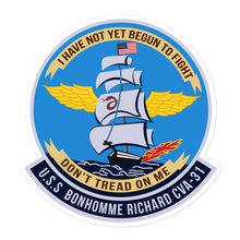 Load image into Gallery viewer, USS Bonhomme Richard (CVA-31) Ship&#39;s Crest Vinyl Sticker