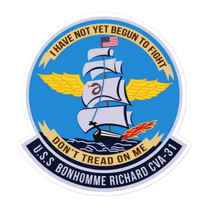 USS Bonhomme Richard (CVA-31) Ship's Crest Vinyl Sticker