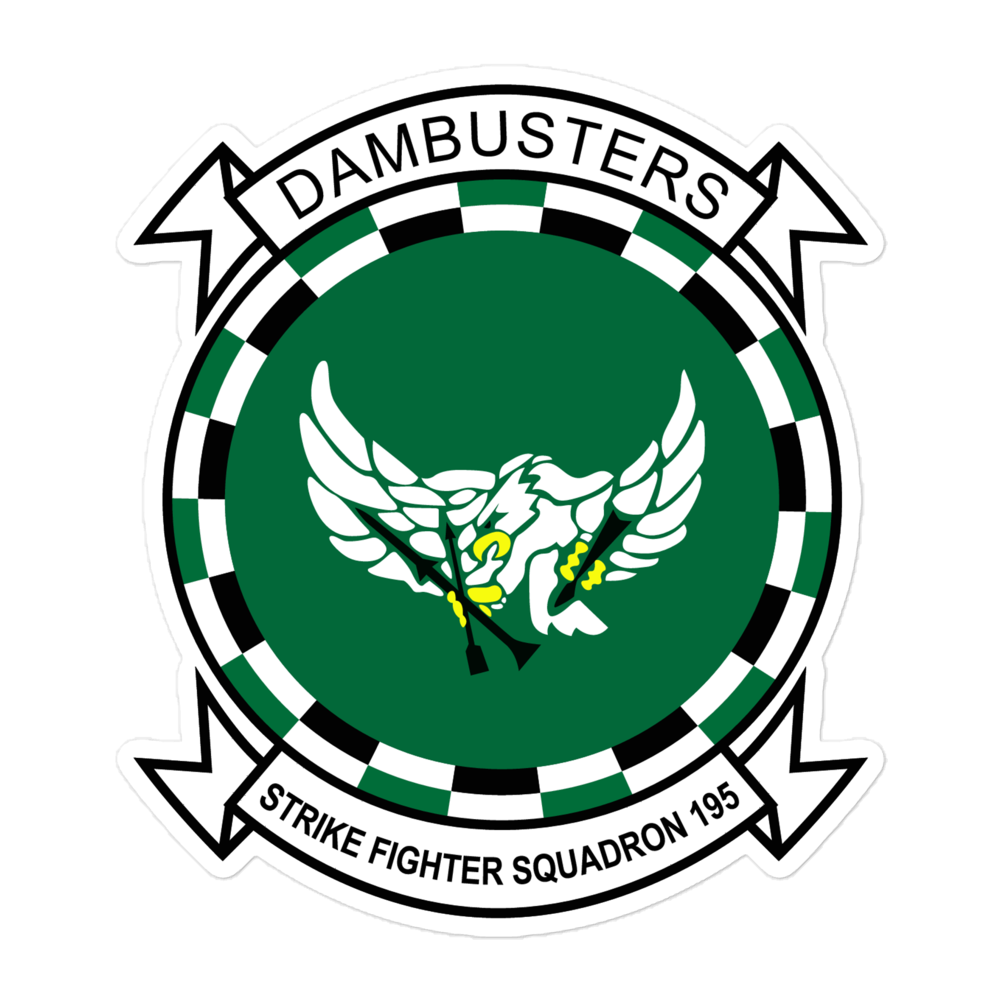 VFA-195 Dambusters Squadron Crest Vinyl Sticker