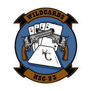 HSC-23 Wildcards Squadron Crest Vinyl Sticker