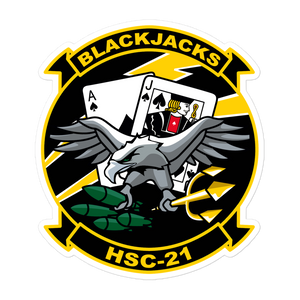 HSC-21 Blackjacks Squadron Crest Vinyl Sticker