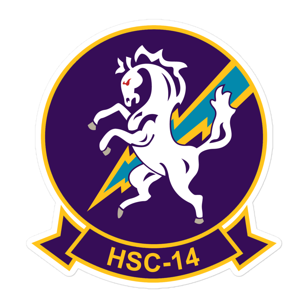 HSC-14 Chargers Squadron Crest Vinyl Sticker