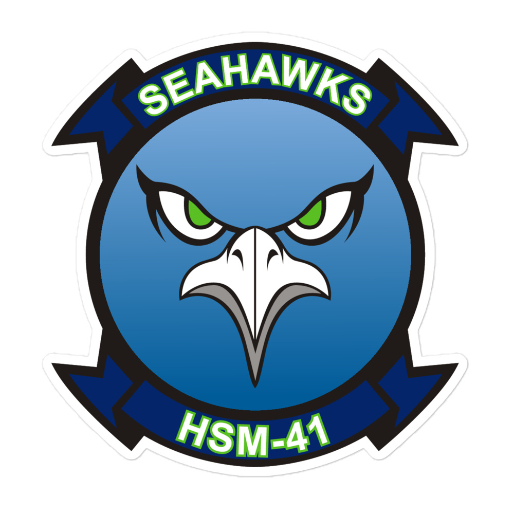 HSM-41 Seahawks Squadron Crest Vinyl Sticker