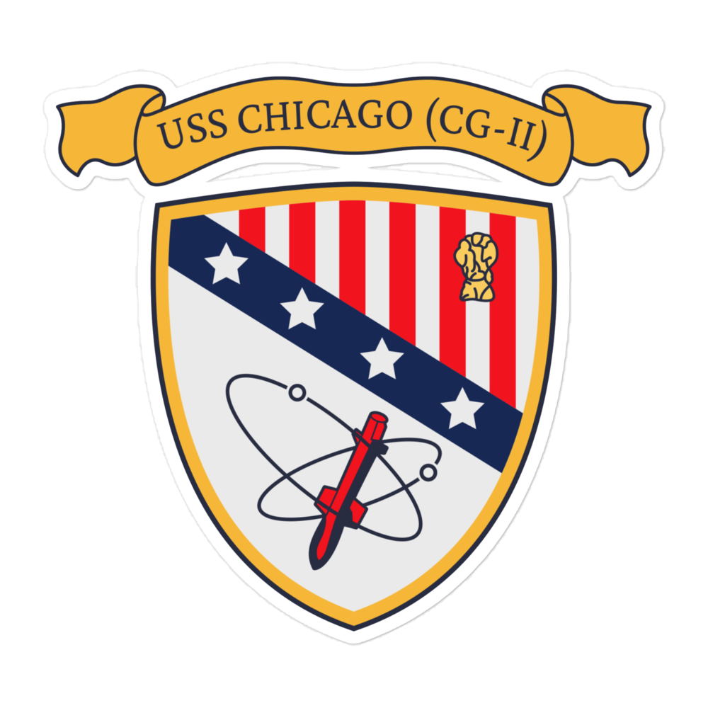 USS Chicago (CG-11) Ship's Crest Vinyl Sticker