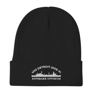 USS Detroit (AOE-4) Embroidered Beanie with Ship's Motto