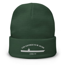 Load image into Gallery viewer, USS George H.W. Bush (CVN-77) Embroidered Beanie
