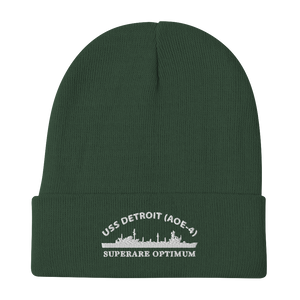 USS Detroit (AOE-4) Embroidered Beanie with Ship's Motto