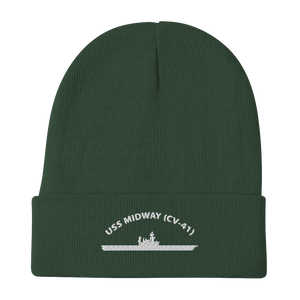 USS Midway (CV-41) Embroidered Beanie
