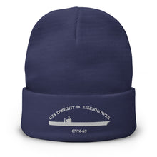 Load image into Gallery viewer, USS Dwight D. Eisenhower (CVN-69) Embroidered Beanie