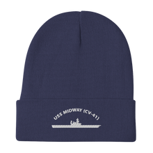 Load image into Gallery viewer, USS Midway (CV-41) Embroidered Beanie