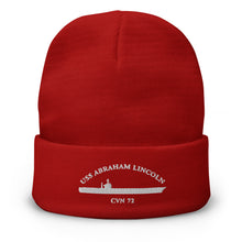 Load image into Gallery viewer, USS Abraham Lincoln (CVN-72) Embroidered Beanie