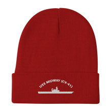 Load image into Gallery viewer, USS Midway (CV-41) Embroidered Beanie