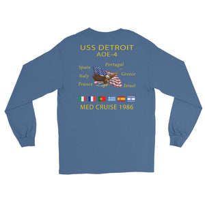USS Detroit (AOE-4) 1986 Long Sleeve Cruise Shirt