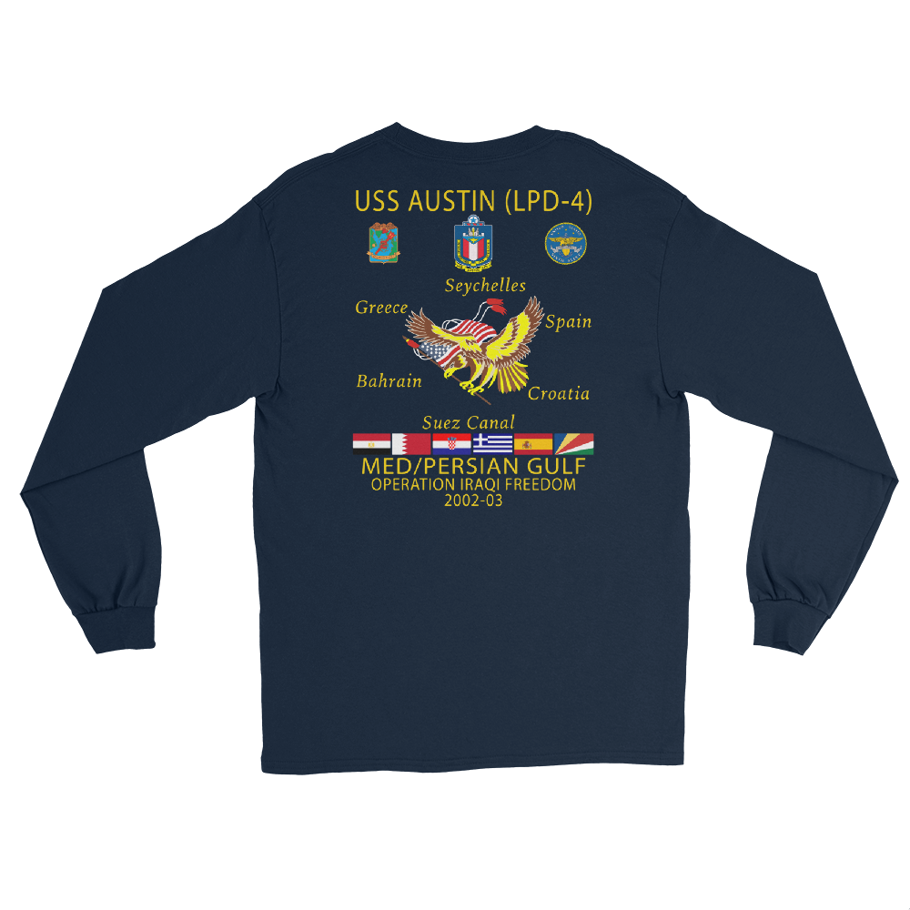USS Austin (LPD-4) 2002-03 Long Sleeve Cruise Shirt