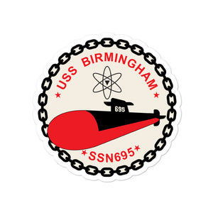 USS Birmingham (SSN-695) Ship's Crest Vinyl Sticker