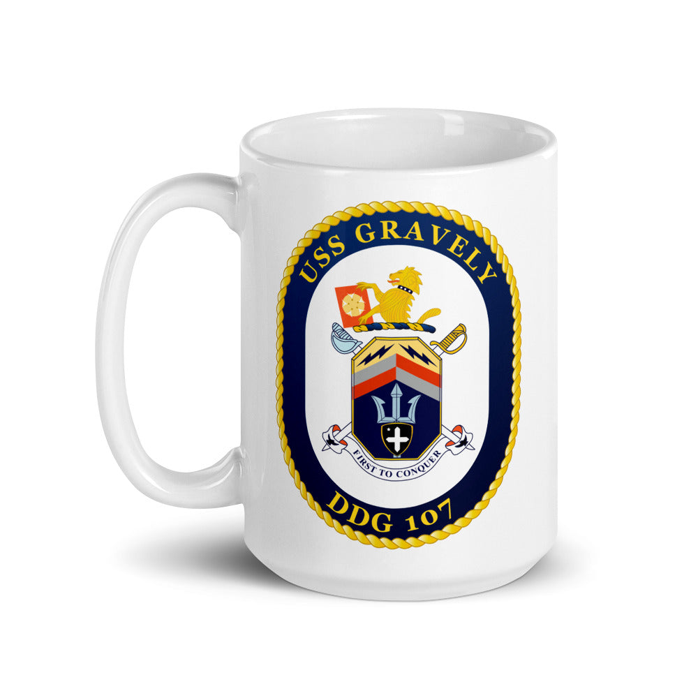 USS Gravely (DDG-107) Ship's Crest Mug